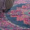 Homeroots 4 ft. Round Blue & Pink Medallion Area Rug 385253 - alternate 3